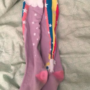 purple unicorn rainbow socks